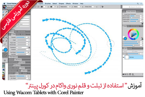 آموزش استفاده از تبلت و قلم نوری واکام در کورل پینتر - Using Wacom Tablets with Corel Painter