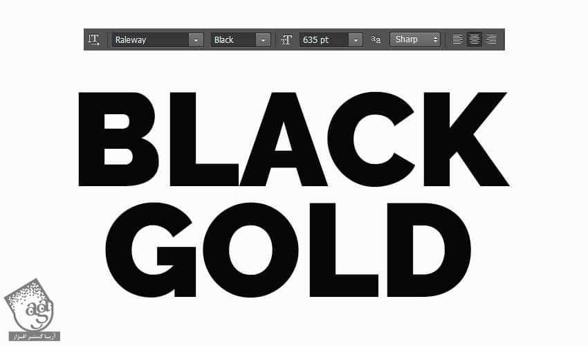 آموزش Photoshop : طراحی متن مشکی و طلایی و لوگوی ماک آپ – قسمت اول