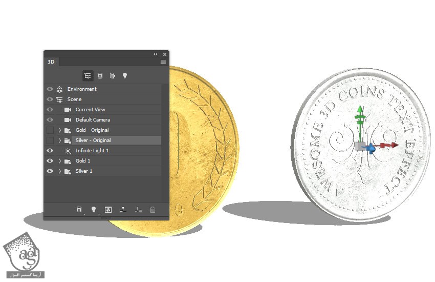 آموزش Photoshop : طراحی افکت متنی سکه ای – قسمت دوم