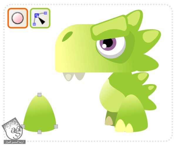 آموزش Inkscape : طراحی دایناسور کارتونی