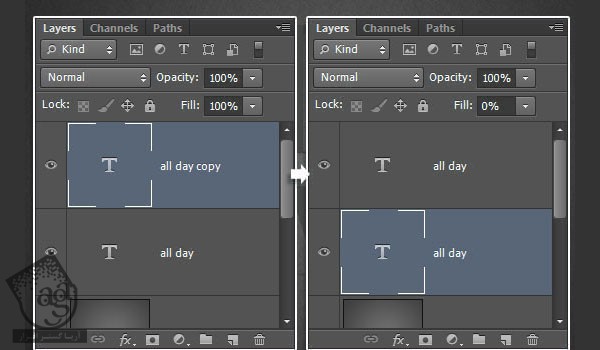 آموزش Photoshop : طراحی افکت متنی با تکسچر فلزی