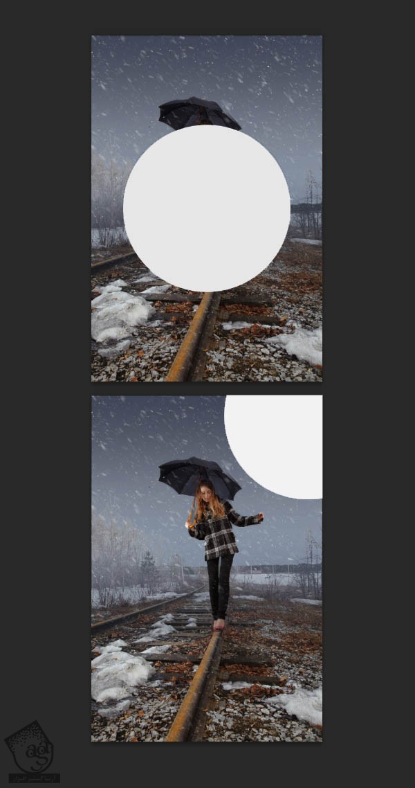 آموزش Photoshop : نحوه اضافه کردن دانه های برف به تصویر