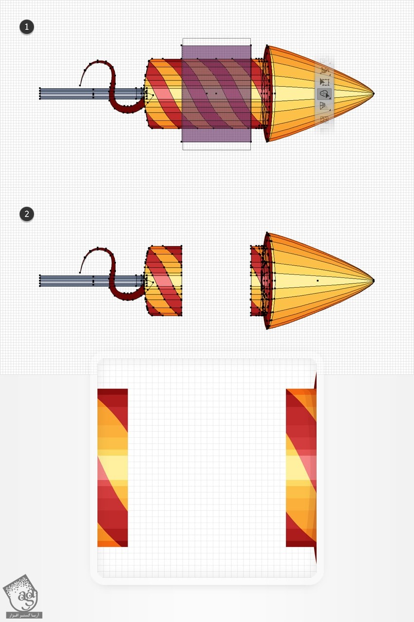 آموزش Illustrator : طراحی افکت متنی آتش بازی – قسمت دوم