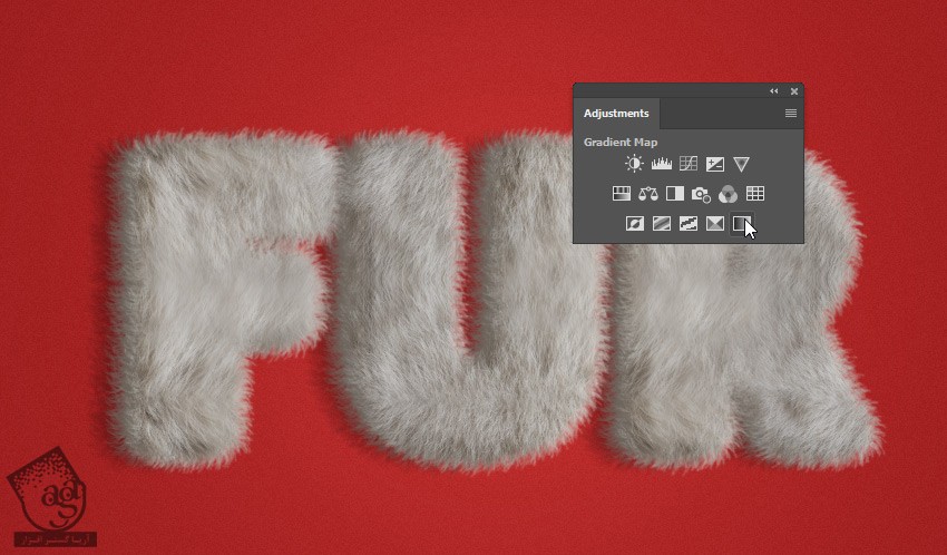 آموزش Photoshop : طراحی افکت متنی پشمالو با Action – قسمت دوم