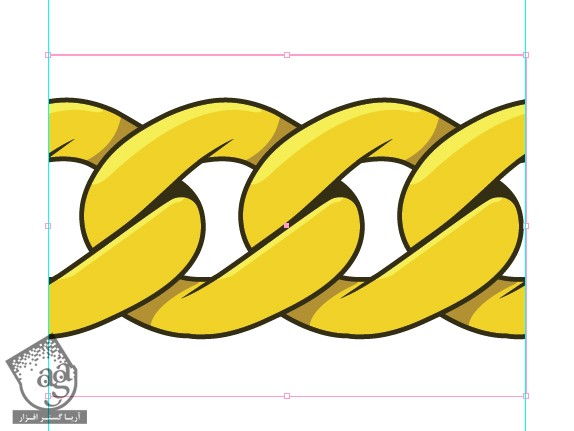 آموزش Illustrator : طراحی قلموی زنجیر طلایی
