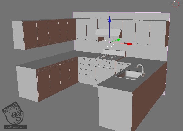 آموزش Blender : مدل سازی آشپزخانه با Yafaray – قسمت دوم
