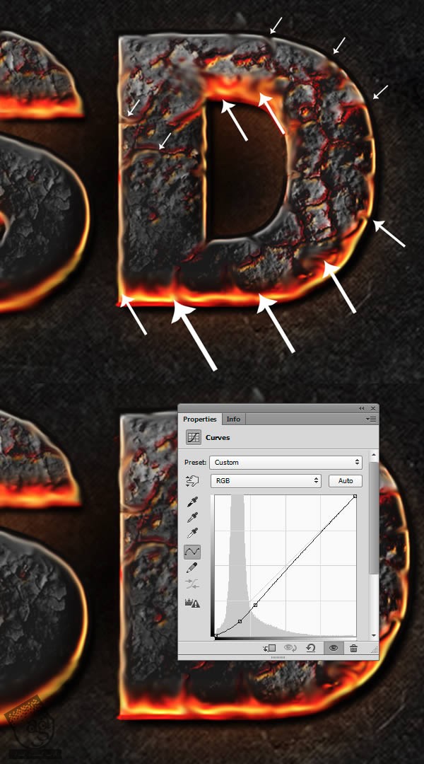 طراحی افکت متنی ماگمای گداخته در Photoshop
