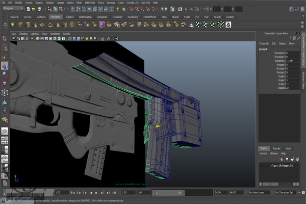 آموزش Maya : مدل سازی اسلحه – قسمت اول