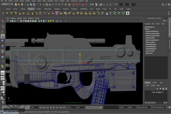 آموزش Maya : مدل سازی اسلحه – قسمت دوم