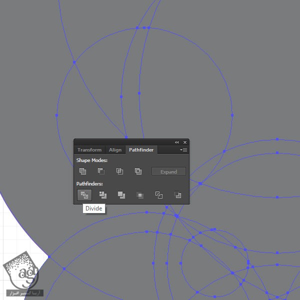آموزش Illustrator : طراحی کاراکتر جغد با Circular Grid