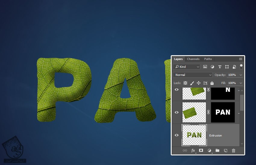آموزش Photoshop : طراحی افکت متنی پیتر پن – قسمت اول
