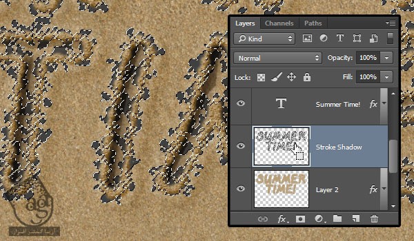 آموزش Photoshop : طراحی افکت متنی شنی – قسمت دوم