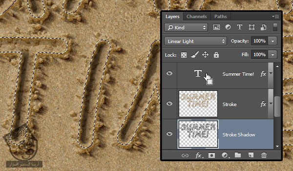 آموزش Photoshop : طراحی افکت متنی شنی – قسمت دوم