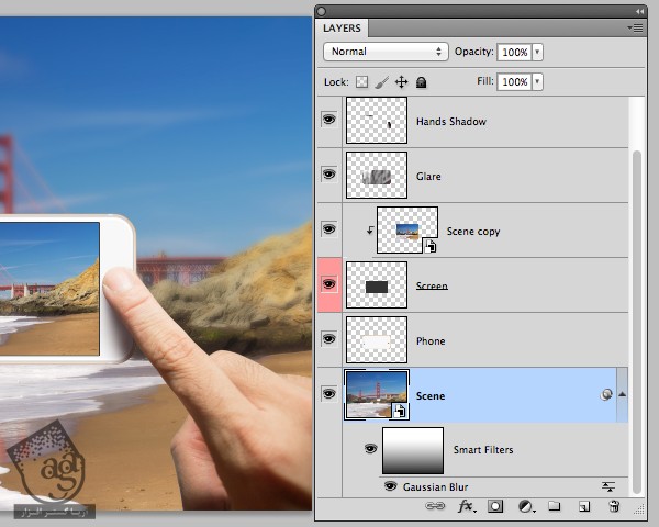 آموزش Photoshop : طراحی Mockup گوشی هوشمند