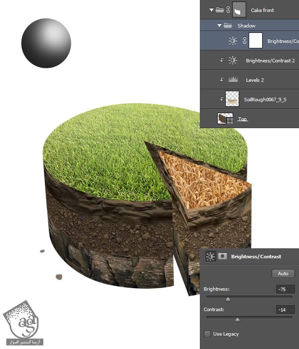 آموزش Photoshop : طراحی کیک خاکی – قسمت اول