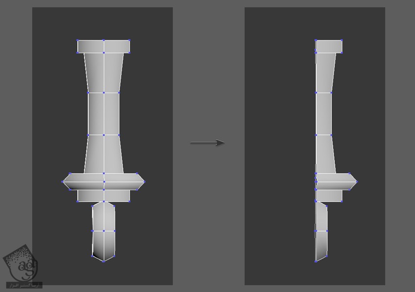 آموزش 3Ds Max : مدل سازی شمشیر Low Poly – قسمت سوم