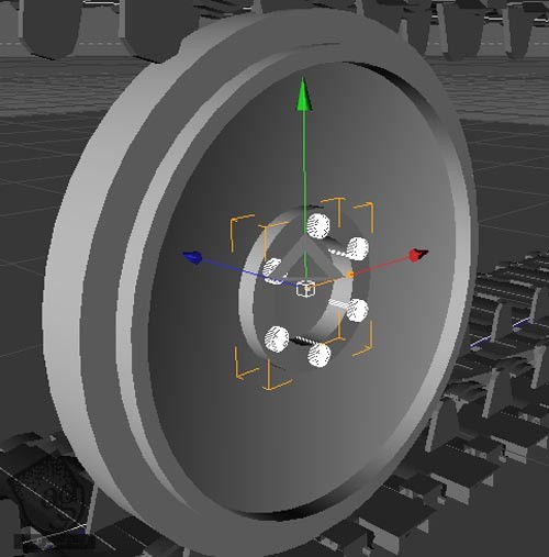 آموزش Cinema4D : طراحی چرخ های تانک با استفاده از Xpresso و Mograph