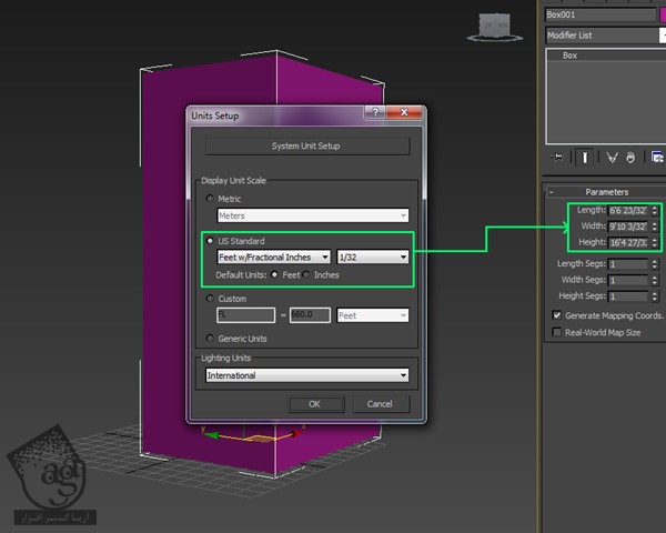 آموزش 3Ds Max : نحوه تنظیم واحدهای اندازه گیری و استفاده از ابزار Tape
