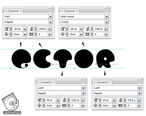 آموزش Illustrator : طراحی افکت متنی گوجه فرنگی – قسمت اول