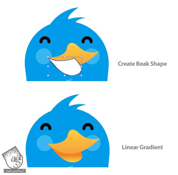 آموزش Illustrator : طراحی کاراکتر پرنده