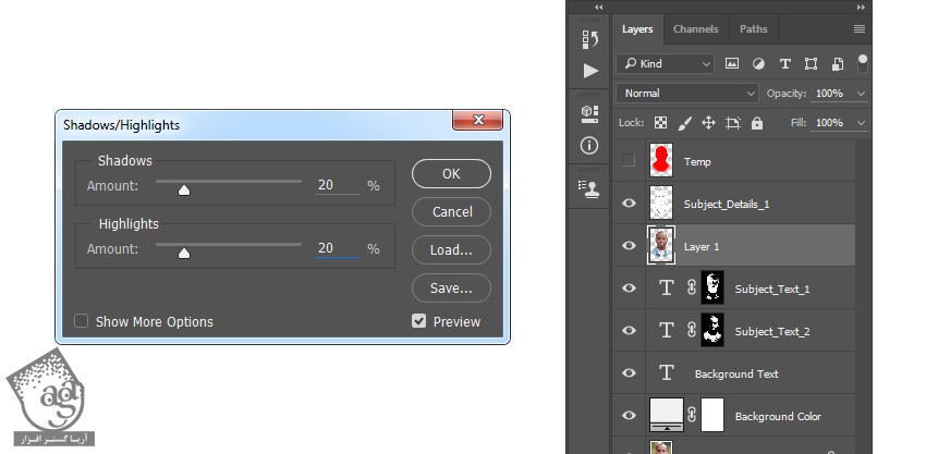 آموزش Photoshop : طراحی افکت تصویری Typography – قسمت دوم
