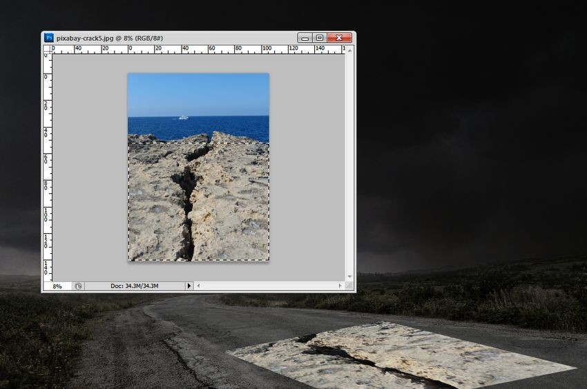 آموزش Photoshop : طراحی جاده متروک