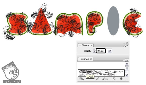 آموزش Illustrator : طراحی افکت متنی هندوانه – قسمت اول