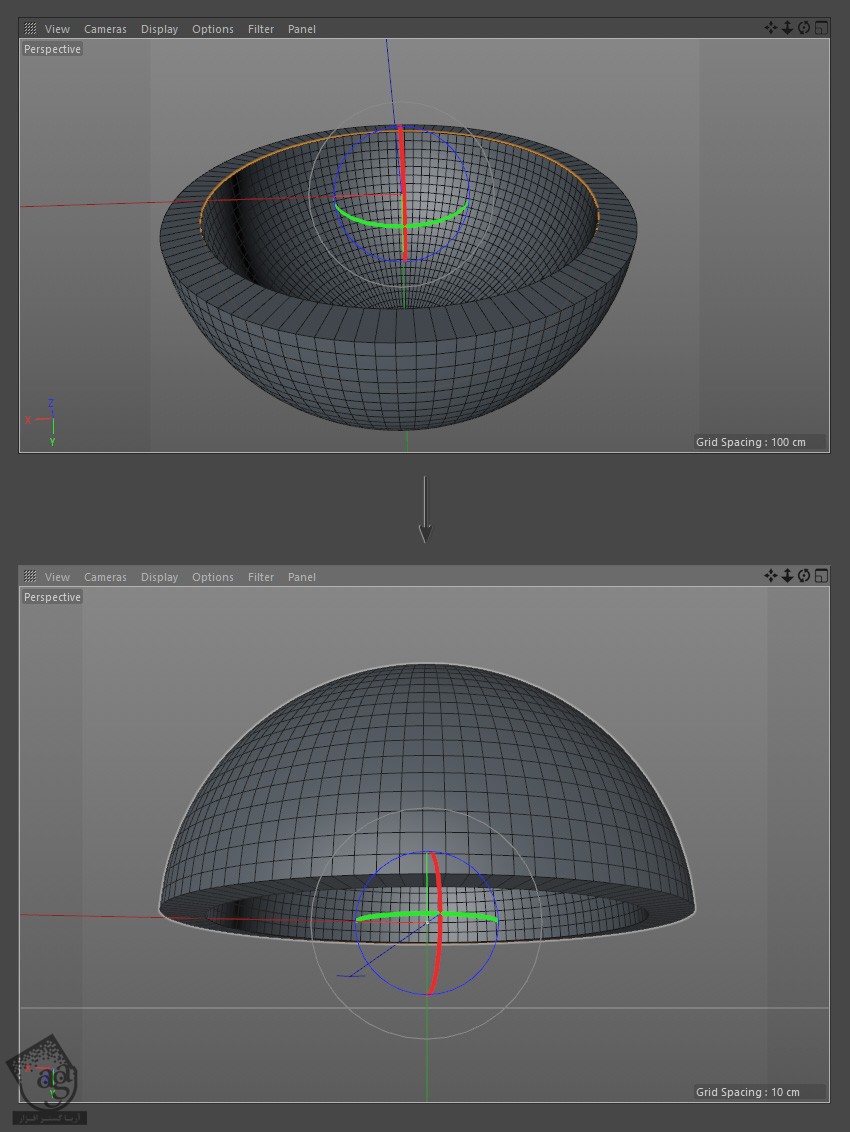 آموزش Cinema4D : مدل سازی ساعت زنگ دار – قسمت دوم