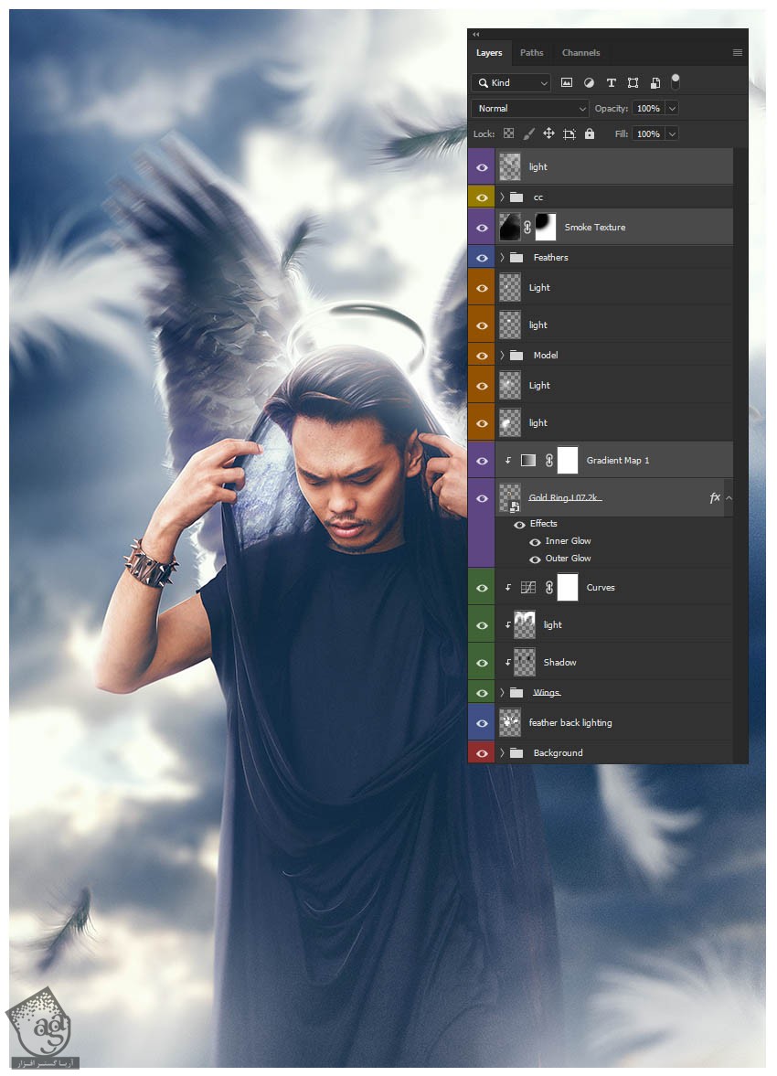 آموزش Photoshop : ویرایش تصویر فرشته – قسمت دوم