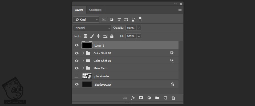 آموزش Photoshop : متحرک سازی افکت متنی با Action – قسمت اول