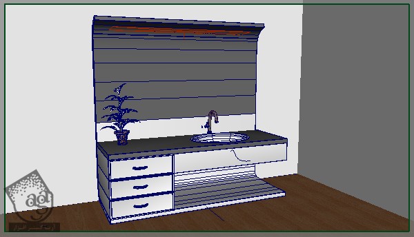  آموزش Maya : مدل سازی طراحی داخلی حمام – بخش دوم - قسمت دوم