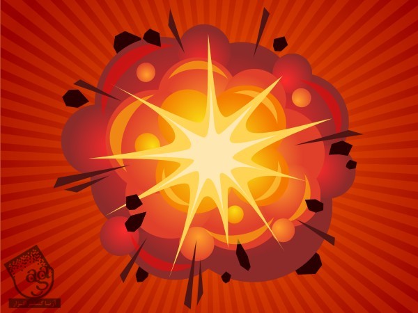 آموزش InkScape : طراحی انفجار به سبک کارتون