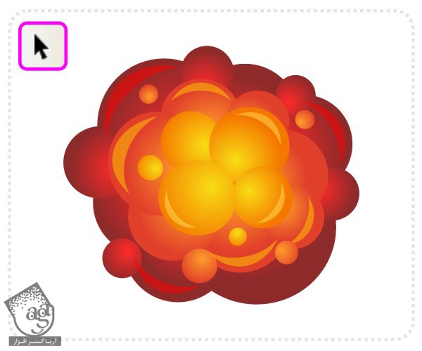 آموزش InkScape : طراحی انفجار به سبک کارتون
