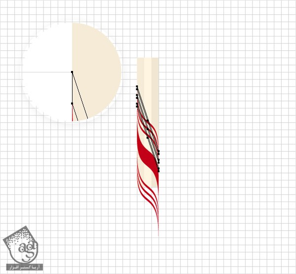 آموزش Illustrator : افکت متنی آبنبات کریسمس