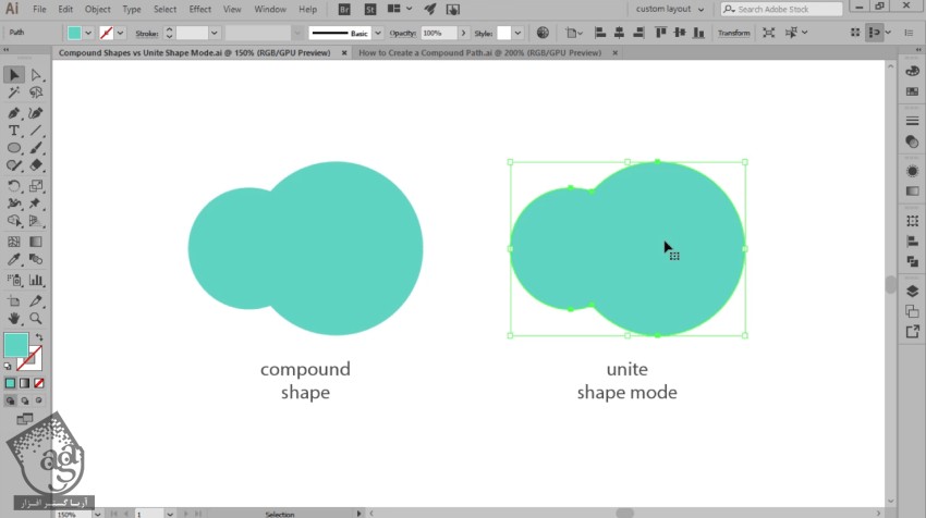 آموزش Illustrator : استفاده از Compound Shape