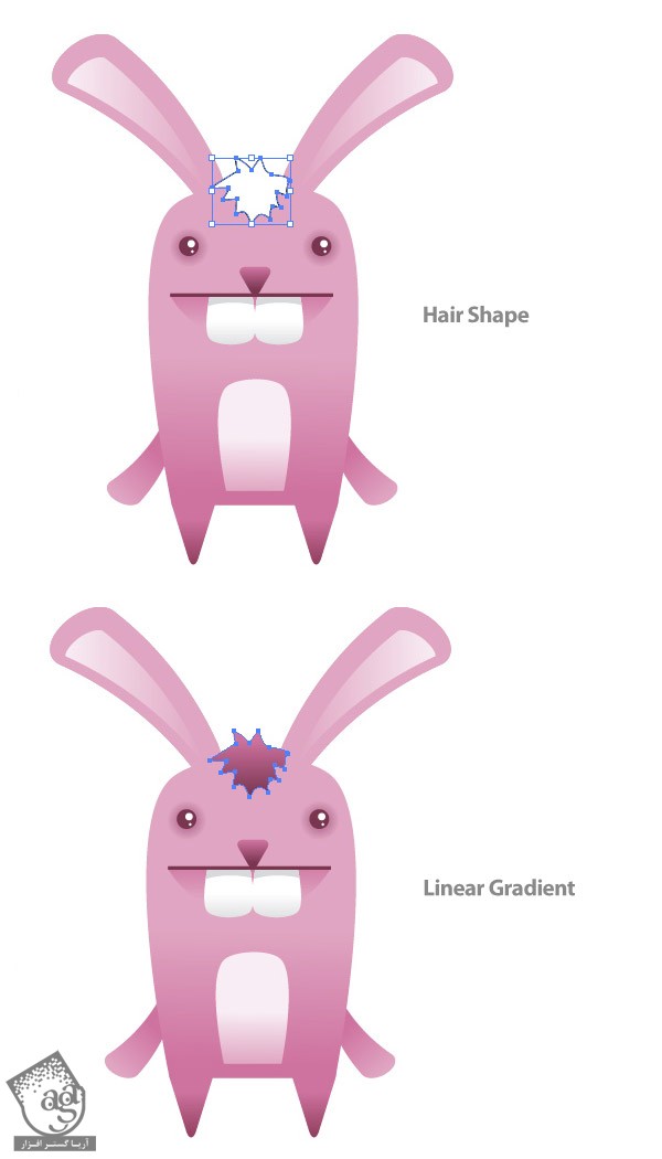 آموزش Illustrator : طراحی خرگوش بامزه