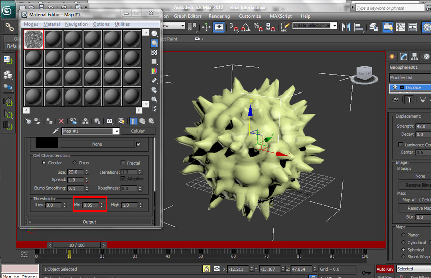 آموزش 3Ds Max : متحرک سازی ویروس کشنده
