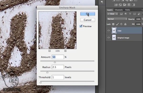 آموزش Photoshop : طراحی افکت متنی گرد و خاک