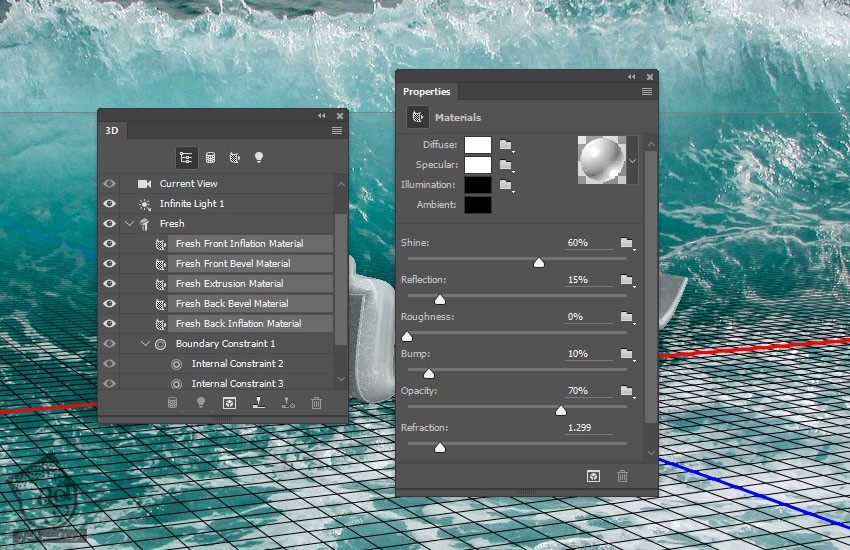 آموزش Photoshop : طراحی افکت متنی شناور – قسمت اول
