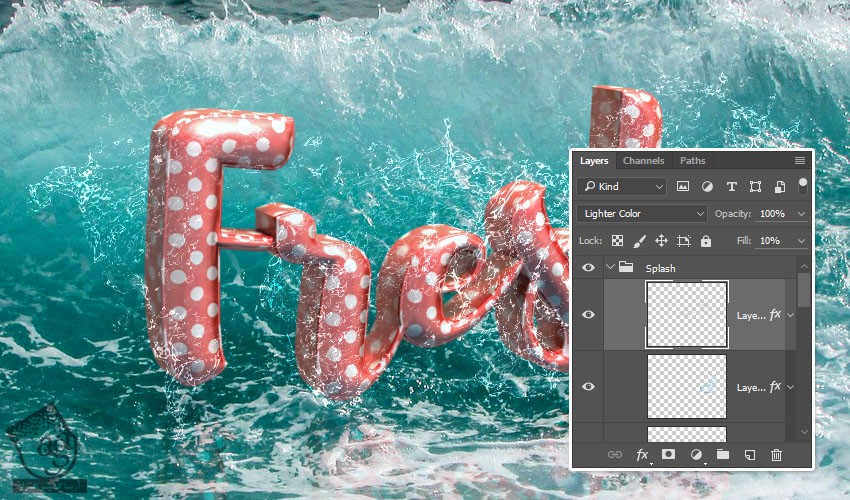 آموزش Photoshop : طراحی افکت متنی شناور – قسمت دوم