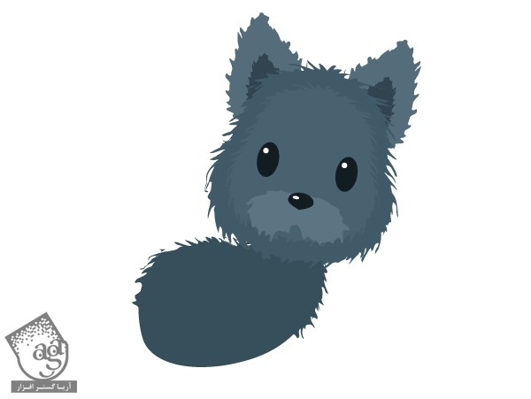 آموزش Illustrator : طراحی سگ پشمالو با ابزار Warp
