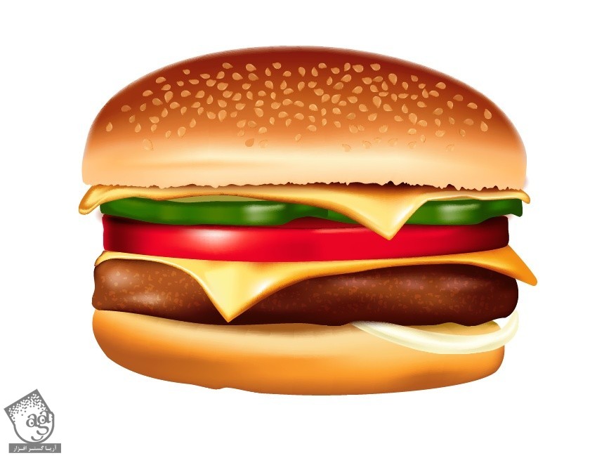 آموزش Illustrator : طراحی همبرگر و هات داگ – قسمت دوم