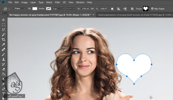 آموزش Photoshop : طراحی افکت تاج قلب