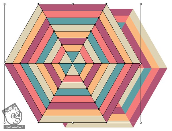 آموزش Illustrator : طراحی شش ضلعی