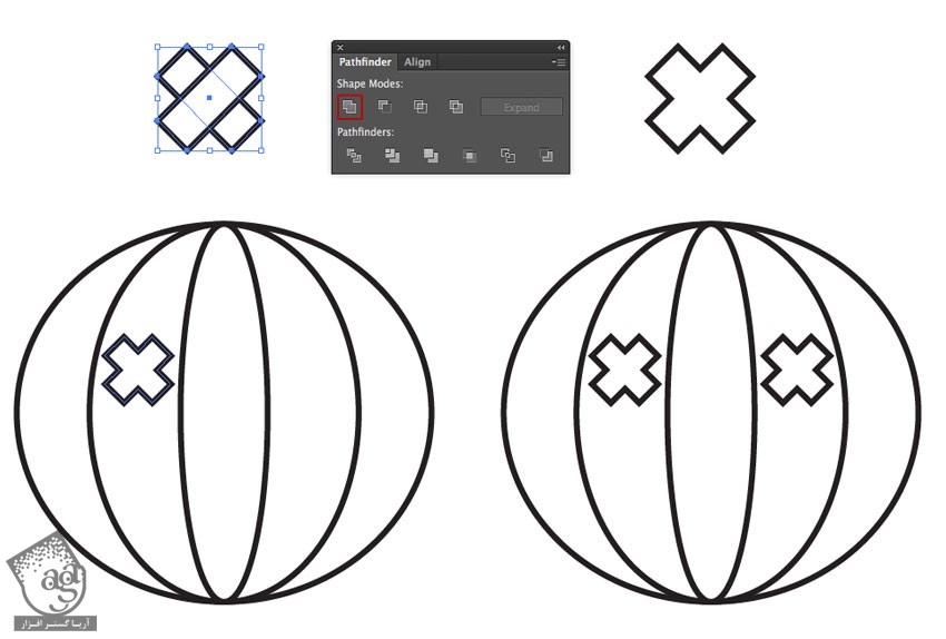 آموزش Illustrator : طراحی الگوی یکپارچه کدو تنبل