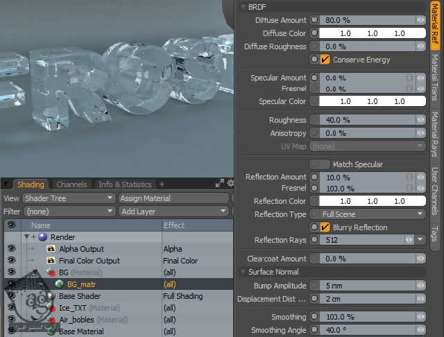 آموزش Modo و Photoshop : طراحی سه بعدی افکت متنی یخ – قسمت دوم