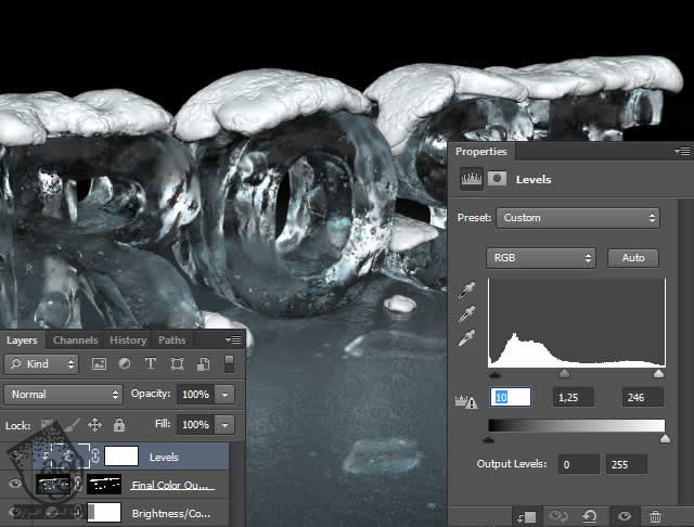 آموزش Modo و Photoshop : طراحی سه بعدی افکت متنی یخ – قسمت چهارم
