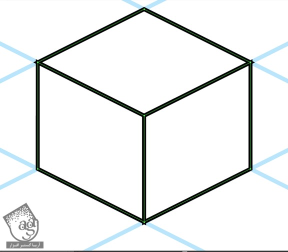 آموزش Illustrator : کشیدن دایره ایزومتریک