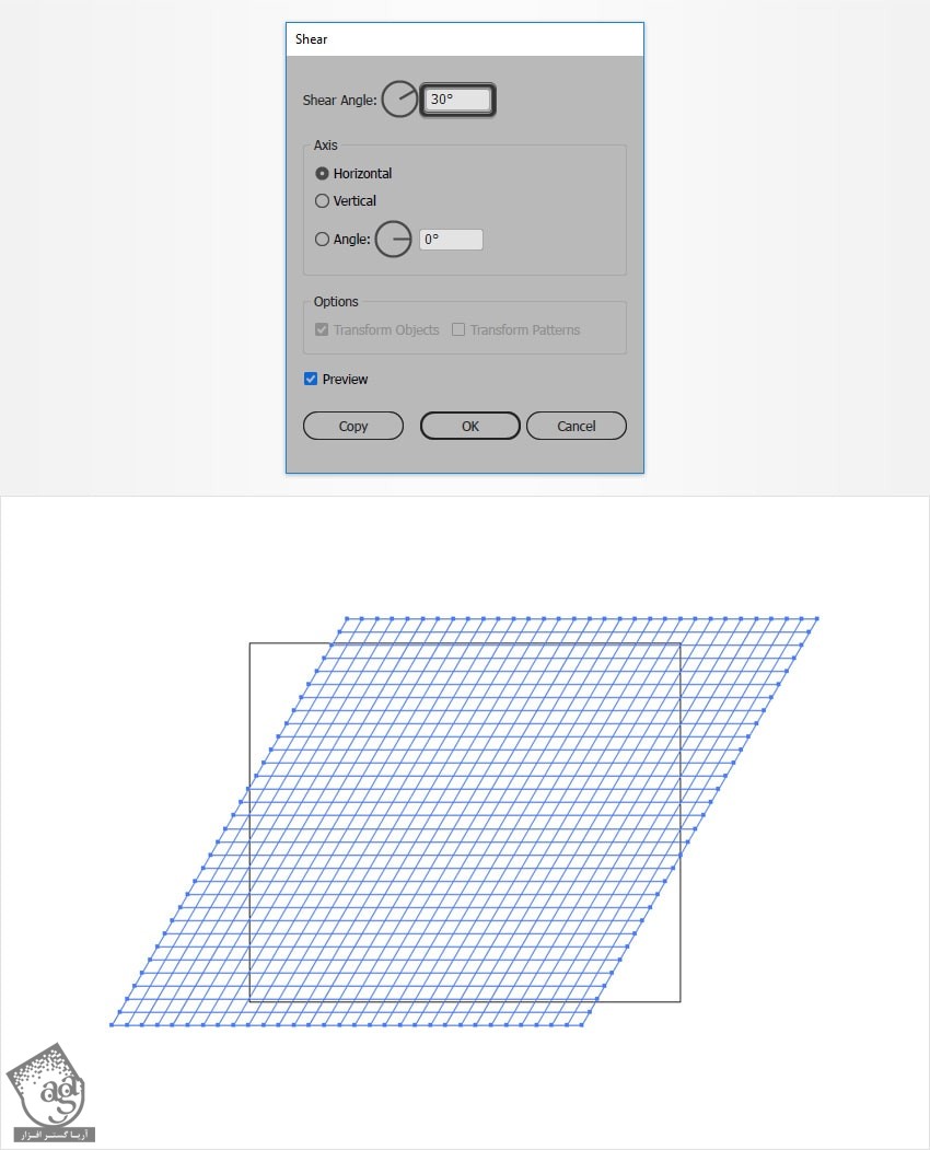 آموزش Illustrator : درست کردن خطوط ایزومتریک