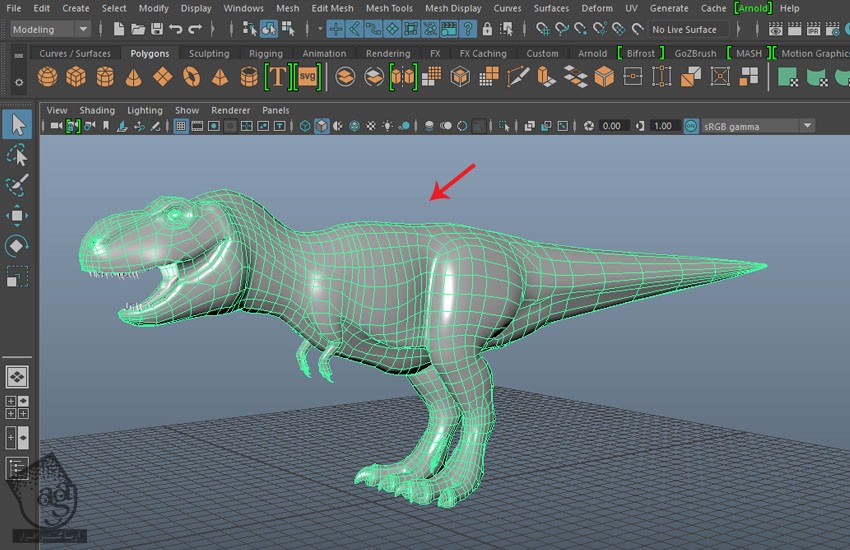 آموزش Maya : مدل سازی دایناسور دنیای ژوراسیک – قسمت پانزدهم